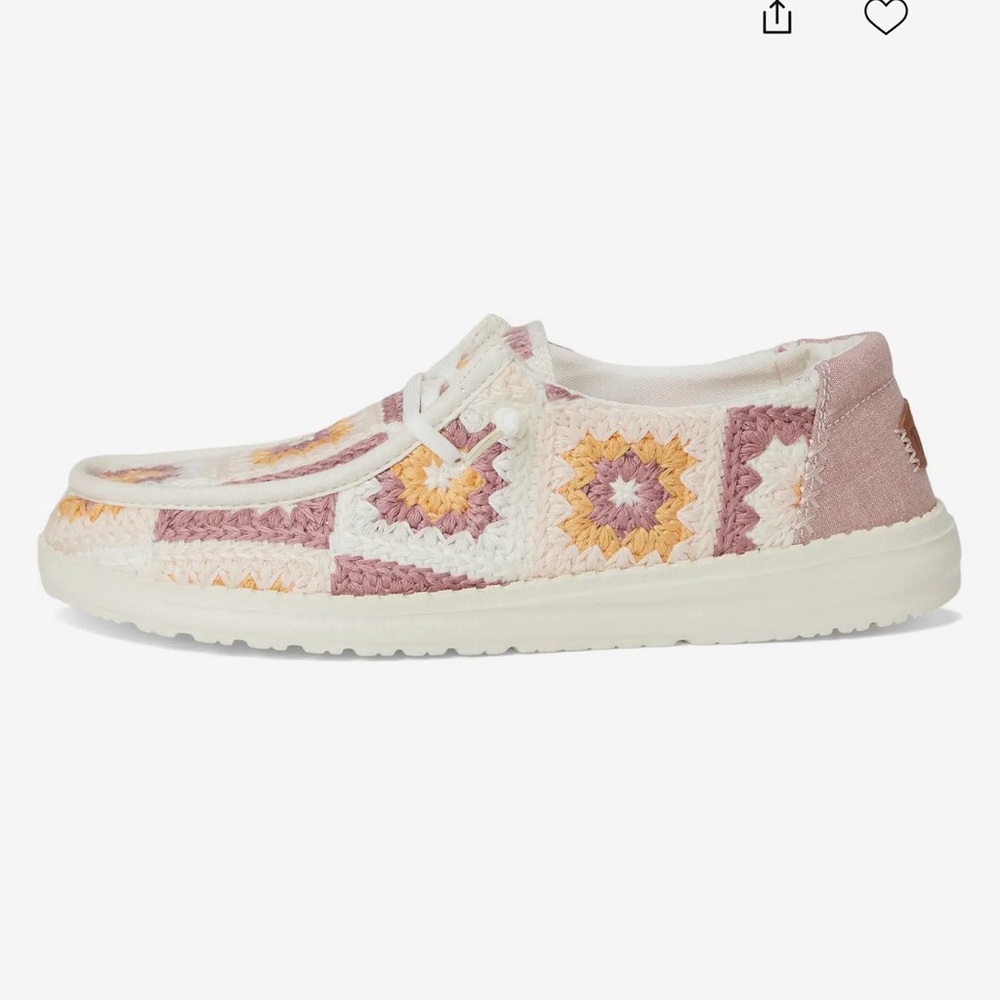 Hey Dude Crochet Slip-On Sneakers Shoes - Granny Squares - Picture 4 of 7